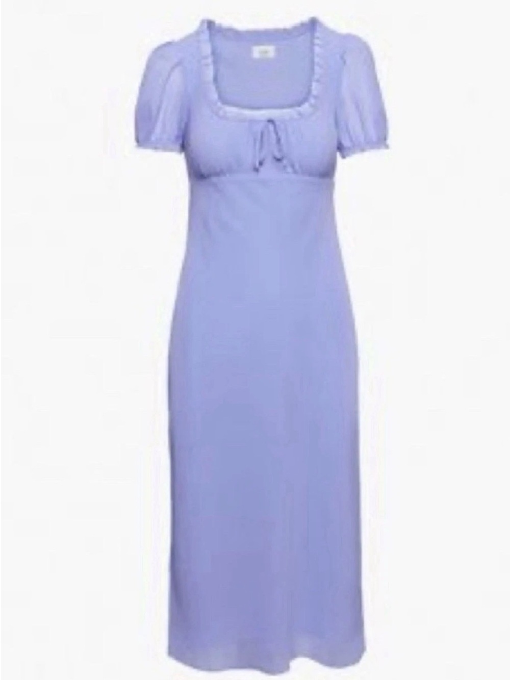 Aritzia Windfall Dress Small Wilfred Soft Iris Midi NWT Ruffled Purple Blue NEW